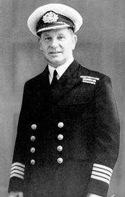 Captain Peter Wright, appointed BI fleet commodore, 1955 
